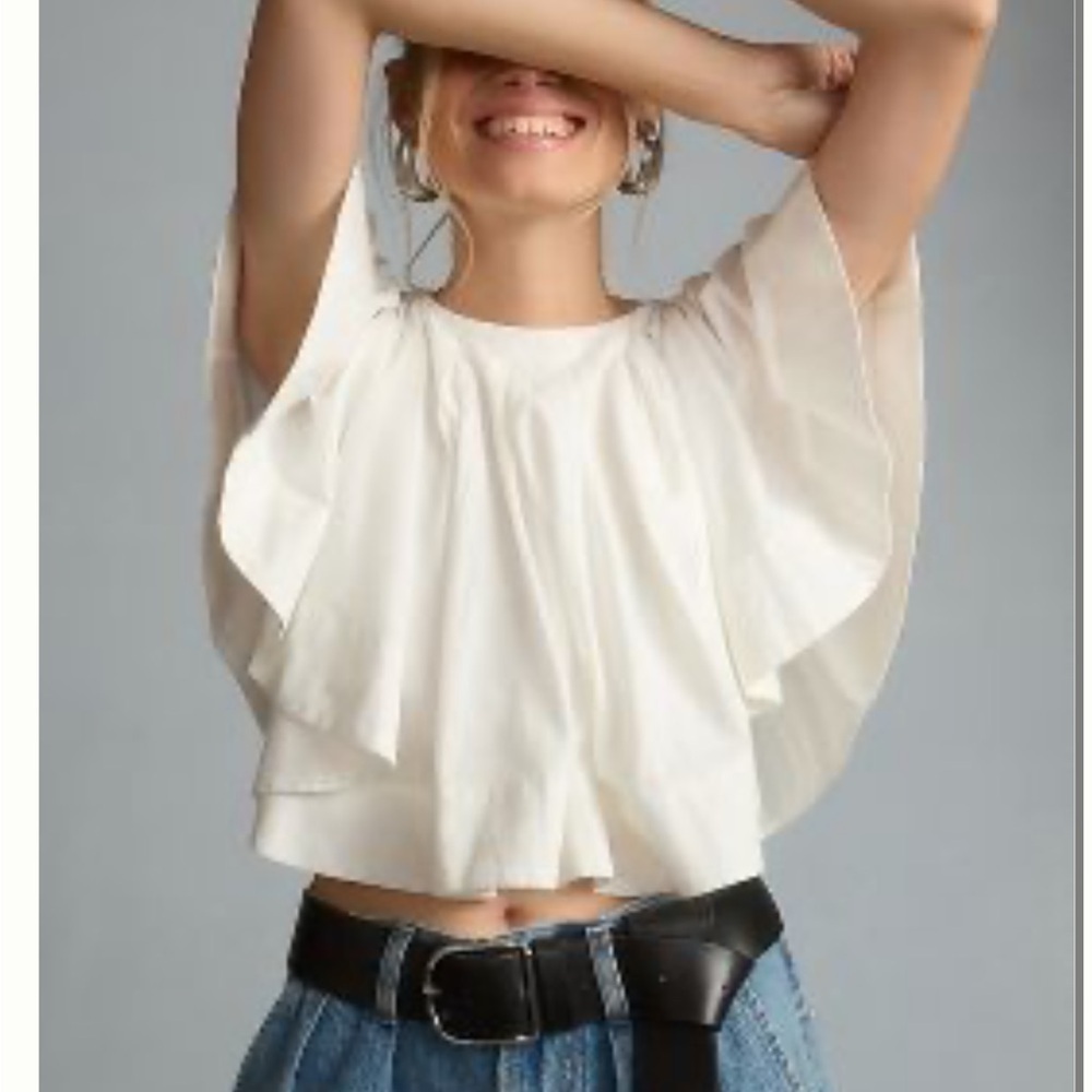 Maeve ruffled swing top from Anthropologie. Size XS petite. Excellent condition